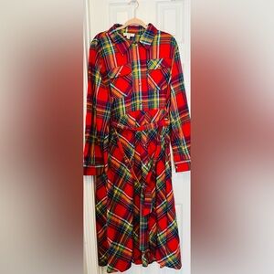 Beautiful flannel belted dress
